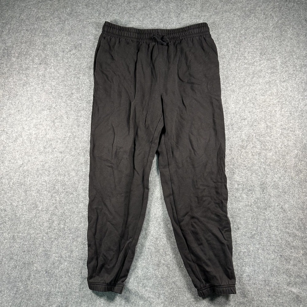 Athletic Works Fleece Joggers XXL (18) Black Elastic Waist Drawstring